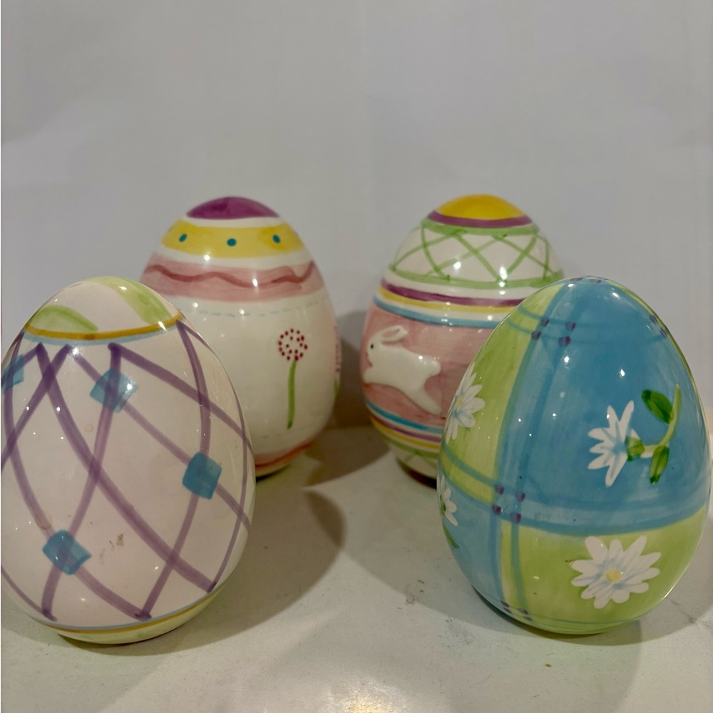 Colorful Ceramic Easter Eggs (4)